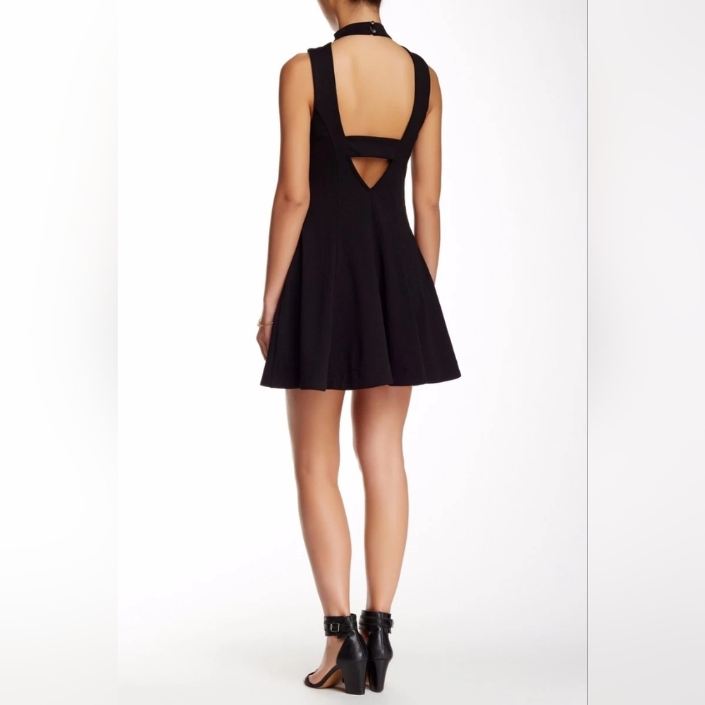 Free People Layla Fit & Flare Ponte Knit Dress in black Size S - Picture 2 of 8
